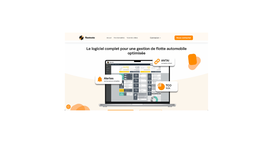 Capture d'écran logiciel GMAO Fleetnote, festion de flotte automobile